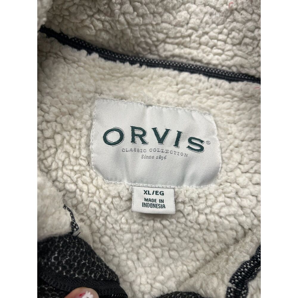 Orvis Men's Classic Collection Quarter Zip Fleece Sweater Sherpa XL